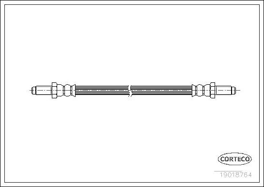 Corteco 19018764 - Гальмівний шланг autocars.com.ua