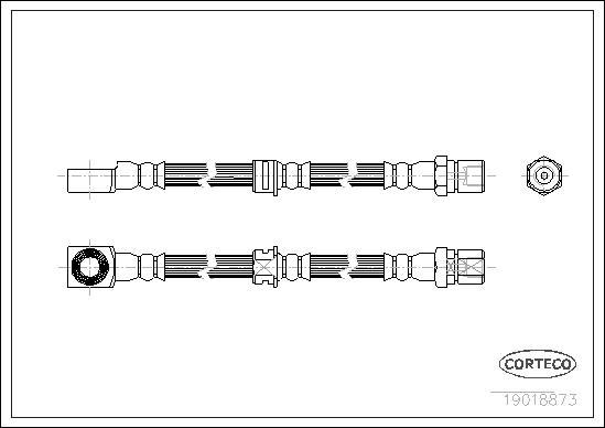 Corteco 19018873 - Гальмівний шланг autocars.com.ua