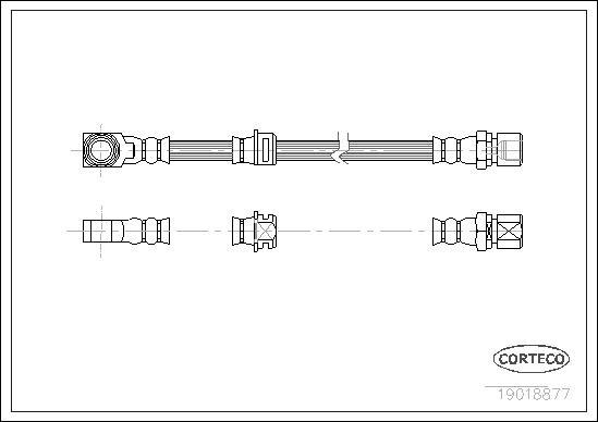 Corteco 19018877 - Тормозной шланг avtokuzovplus.com.ua