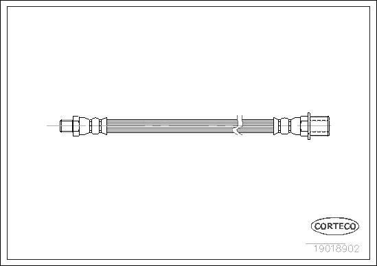 Corteco 19018902 - Тормозной шланг avtokuzovplus.com.ua