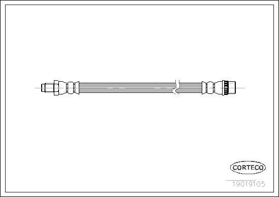 Corteco 19019105 - Тормозной шланг avtokuzovplus.com.ua