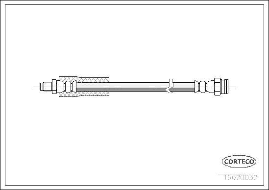 Corteco 19020032 - Тормозной шланг avtokuzovplus.com.ua