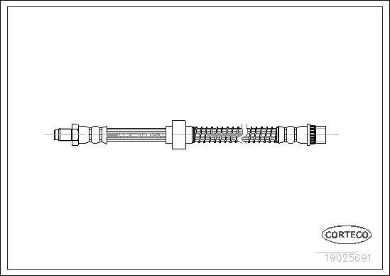 Corteco 19025691 - Гальмівний шланг autocars.com.ua