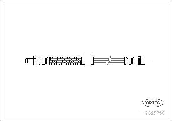 Corteco 19025756 - Гальмівний шланг autocars.com.ua