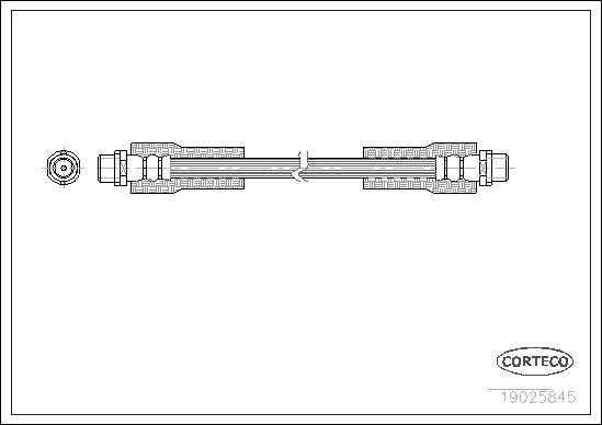 Corteco 19025845 - Гальмівний шланг autocars.com.ua