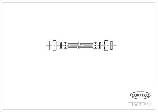 Corteco 19025847 - Гальмівний шланг autocars.com.ua