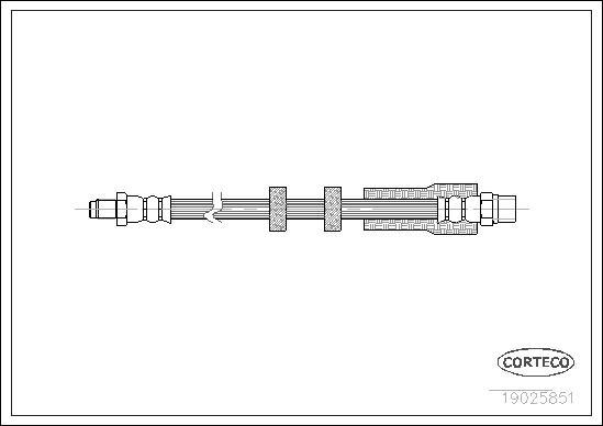 Corteco 19025851 - Гальмівний шланг autocars.com.ua