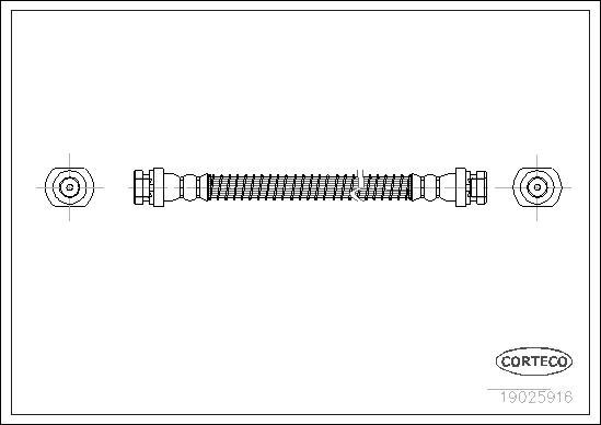 Corteco 19025916 - Тормозной шланг avtokuzovplus.com.ua