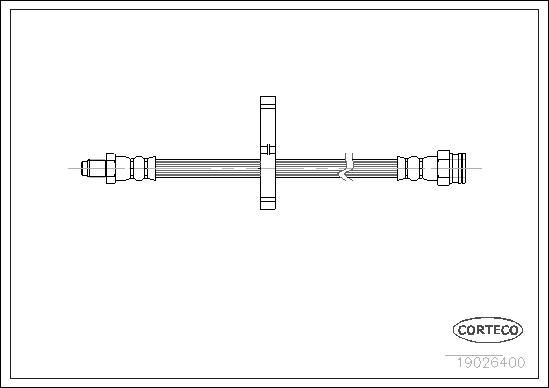 Corteco 19026400 - Тормозной шланг avtokuzovplus.com.ua