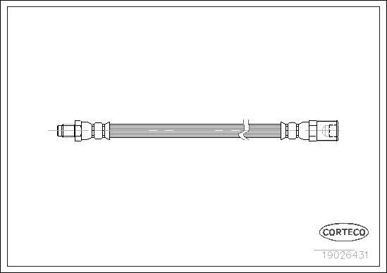 Corteco 19026431 - Тормозной шланг avtokuzovplus.com.ua