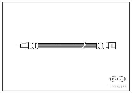 Corteco 19026433 - Тормозной шланг avtokuzovplus.com.ua