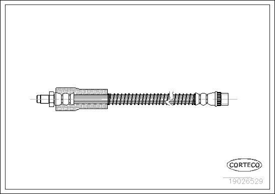 Corteco 19026529 - Гальмівний шланг autocars.com.ua