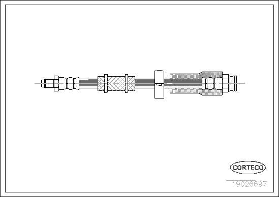 Corteco 19026697 - Тормозной шланг avtokuzovplus.com.ua