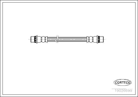 Corteco 19026699 - Гальмівний шланг autocars.com.ua