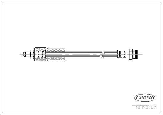 Corteco 19026702 - Тормозной шланг avtokuzovplus.com.ua