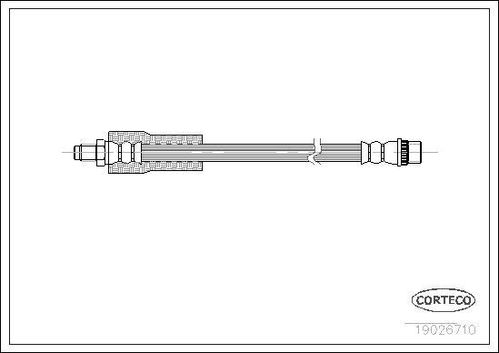 Corteco 19026710 - Гальмівний шланг autocars.com.ua