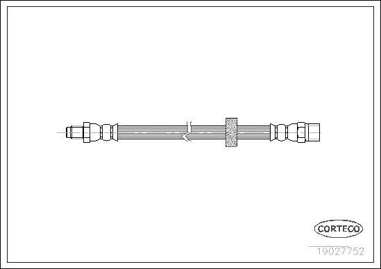 Corteco 19027752 - Гальмівний шланг autocars.com.ua