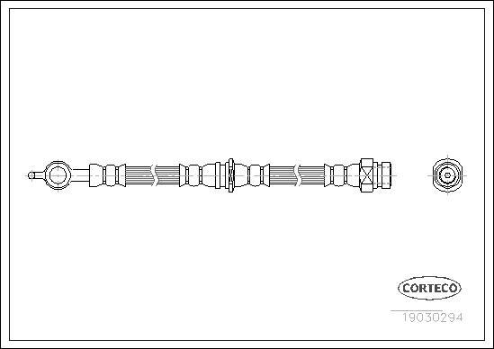 Corteco 19030294 - Гальмівний шланг autocars.com.ua