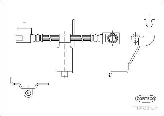 Corteco 19030322 - Гальмівний шланг autocars.com.ua