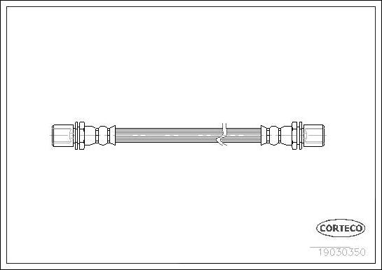 Corteco 19030350 - Гальмівний шланг autocars.com.ua