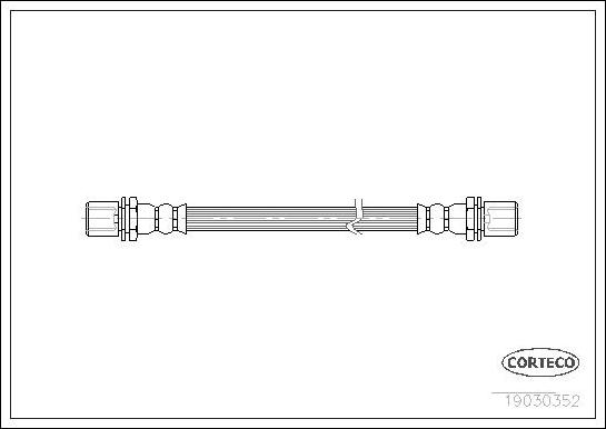 Corteco 19030352 - Гальмівний шланг autocars.com.ua