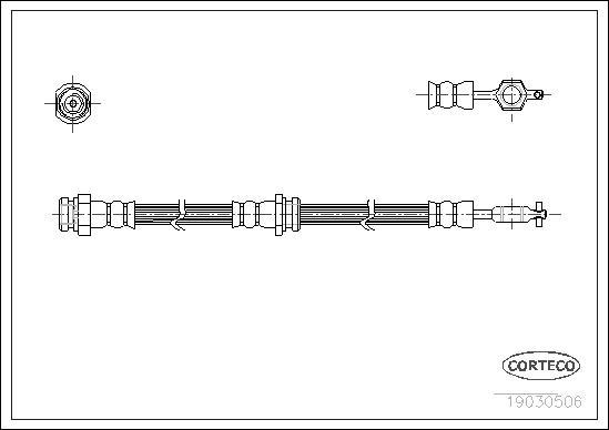 Corteco 19030506 - Тормозной шланг autodnr.net