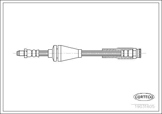 Corteco 19031605 - Тормозной шланг autodnr.net