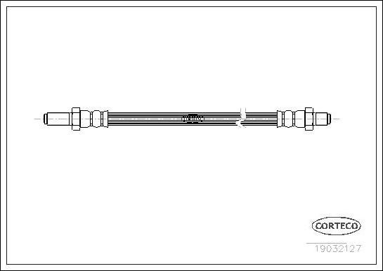 Corteco 19032127 - Гальмівний шланг autocars.com.ua