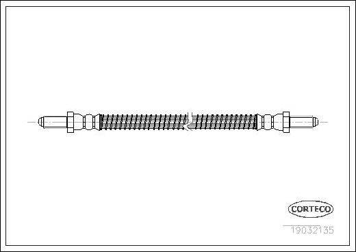 Corteco 19032135 - Гальмівний шланг autocars.com.ua