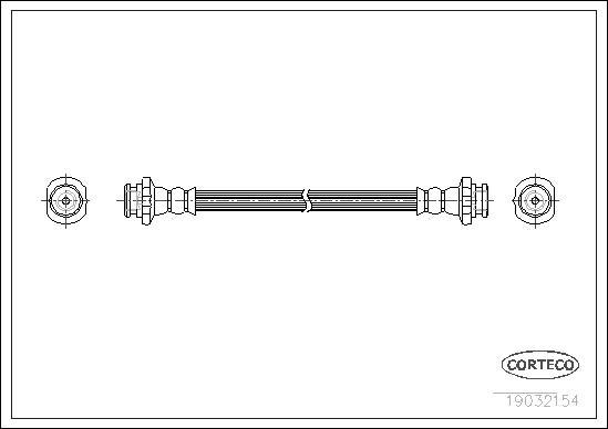 Corteco 19032154 - Гальмівний шланг autocars.com.ua