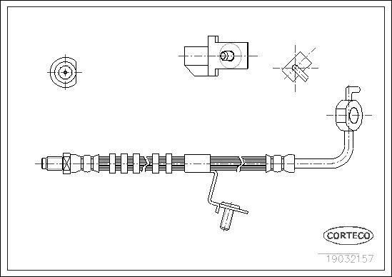 Corteco 19032157 - Тормозной шланг avtokuzovplus.com.ua