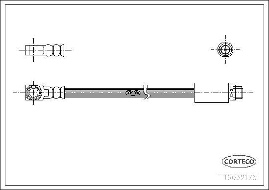 Corteco 19032175 - Тормозной шланг avtokuzovplus.com.ua