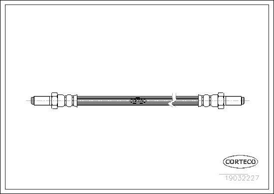 Corteco 19032227 - Гальмівний шланг autocars.com.ua