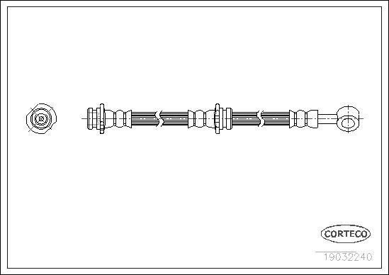 Corteco 19032240 - Гальмівний шланг autocars.com.ua