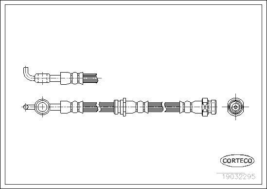 Corteco 19032295 - Гальмівний шланг autocars.com.ua