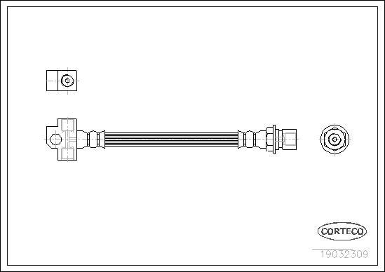 Corteco 19032309 - Тормозной шланг avtokuzovplus.com.ua