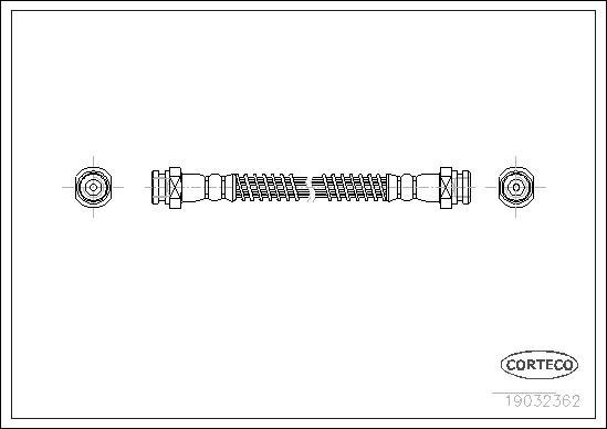 Corteco 19032362 - Гальмівний шланг autocars.com.ua