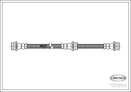 Corteco 19032365 - Гальмівний шланг autocars.com.ua