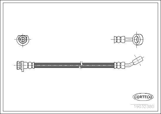 Corteco 19032380 - Гальмівний шланг autocars.com.ua