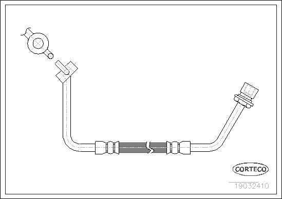 Corteco 19032410 - Тормозной шланг avtokuzovplus.com.ua