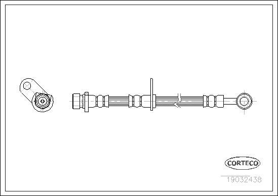 Corteco 19032438 - Тормозной шланг avtokuzovplus.com.ua