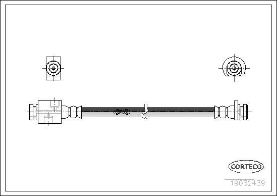 Corteco 19032439 - Гальмівний шланг autocars.com.ua