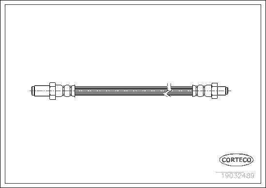 Corteco 19032489 - Гальмівний шланг autocars.com.ua