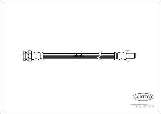 Corteco 19032498 - Тормозной шланг avtokuzovplus.com.ua