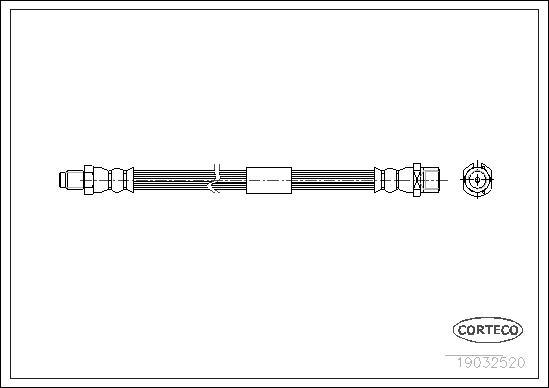 Corteco 19032520 - Тормозной шланг autodnr.net