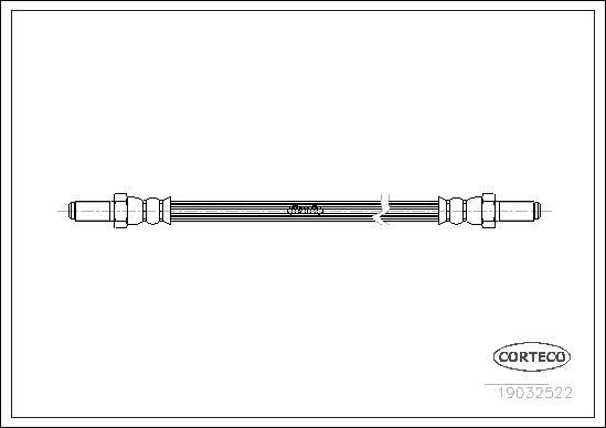 Corteco 19032522 - Гальмівний шланг autocars.com.ua