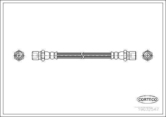 Corteco 19032547 - Тормозной шланг avtokuzovplus.com.ua