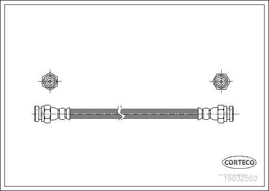Corteco 19032552 - Гальмівний шланг autocars.com.ua