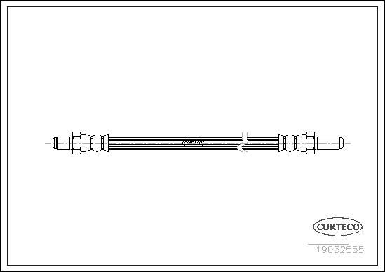 Corteco 19032555 - Гальмівний шланг autocars.com.ua