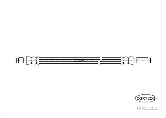 Corteco 19032558 - Гальмівний шланг autocars.com.ua